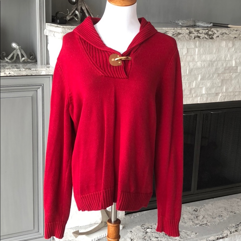 Ralph Lauren Stunning Red Sweater Sz XL